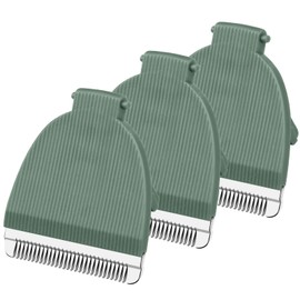 Paquete de 3 cuchillas recortadoras para cortadora de pelo Meridian, cuchillas de repuesto de cerámica higiénicas compatibles con recortadora de cuerpo Meridian (ónix y salvia), color verde