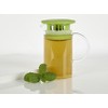 Randwyck Mint Tea Maker with Silicon Strainer Lid, Glass, Transparent,