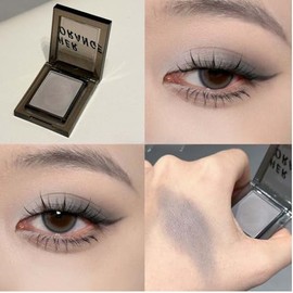 Paleta de sombra de ojos gris mate, maquillaje de ojos coreano de tonos fríos, ultra mezclable, sombra de ojos gris pizarra verde-gris, sombra de ojos
