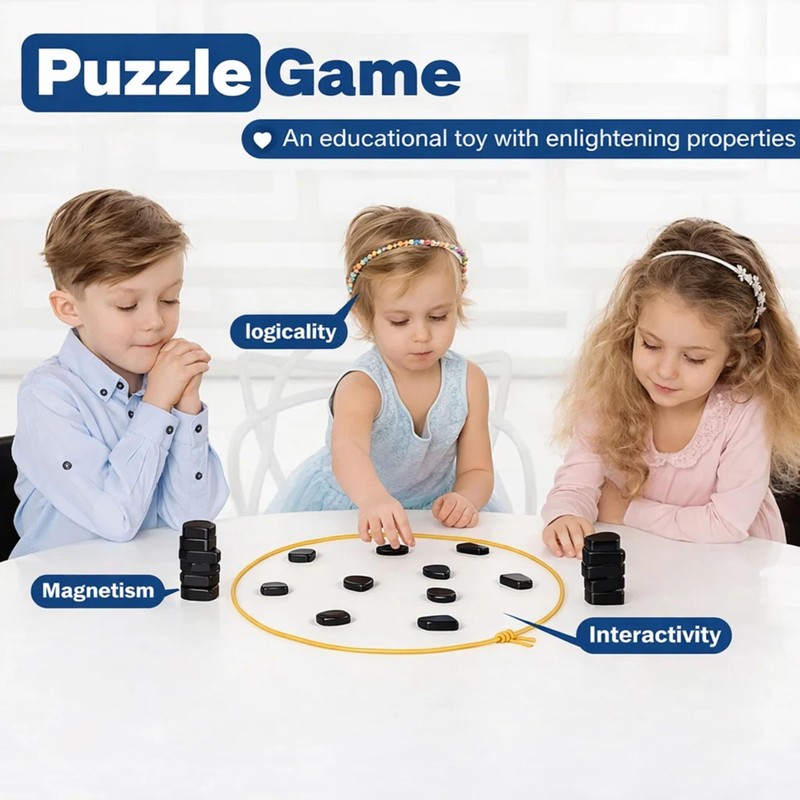 ZIGJACK Magnetic Chess Game with 20 Magnetic Stones – Portable
