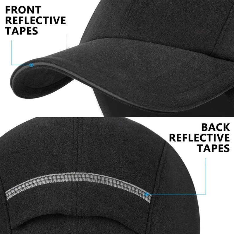 GADIEMKENSD Winter Fleece Hats Reflective Ponytail Hat for Women Baseball