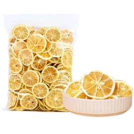 Whitejianpeak Dried Lemon Slices 3.52 oz, Dehydrated Lemon for Cocktails Garnish Drinks Baking & Decor, No Sugar Added