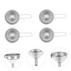 Zerodeko 4Pcs Stainless Steel Mini Funnel Liquid Funnel for Kitchen