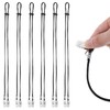 Xelsluthe 6PCS Black Adjustable Napkin Clip with Neck Chains, Dental