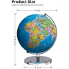 Waldauge Illuminated World Globe with Stand, 9" Earth Globes with
