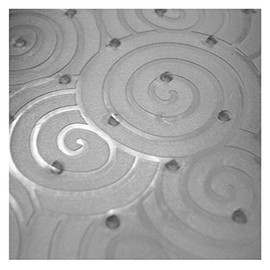 Resilia - Deluxe Clear Vinyl, Plastic Floor Runner/Protector for Deep Pile Carpet - Skid-Resistant, Swirl Spiral Pattern, (36 Inches Wide x 12 Feet Long)