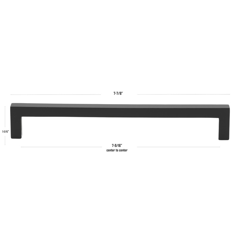 GlideRite 7-9/16 in. (192mm) Center-Center Solid Square Cabinet Bar Pull,