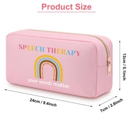 Speech Therapy Gifts Speech Therapy Oxford Cloth Makeup Cosmetic Bag Birthday Christmas Birthday Thanksgiving Gifts for SLP Speech Therapist Gifts for Women Speech Language Pathologist Gifts