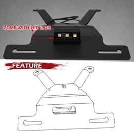 License Plate Holder Mount for Har&ley Da&vids Fat BOY 114 2018 2019 2020 2021 2022 2023 Motorcycl Fender Registration Tail Bracket LED Light