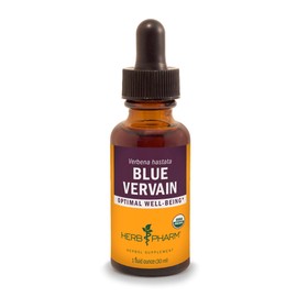 Herb Pharm Certified Organic Vervain Liquid Extract, Blue, 1 Fl Oz
