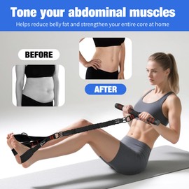 Bbtops Pedal Resistance Band with Handle for Women Men,Black