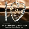 50th Anniversary Ornament - Heart Glass Wedding Gifts for Couple