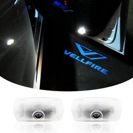 New Model Vellfire Courtesy Light, Door Welcome Light, Courtesy Lamp, LED Logo Projection, Compatible with Toyota Vellfire 40 Series, Car Door Lamp, Set of 2 with Tools