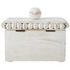 White Beaded Recipe Box