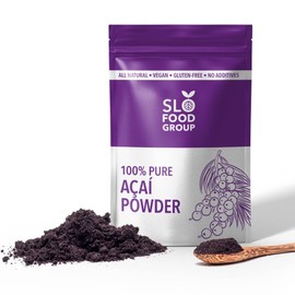 Slofoodgroup Freeze Dried Açaí Powder - Pure Acai Powder from Brazil (.25Lb/4oz Açaí), Acai Fruit Powder