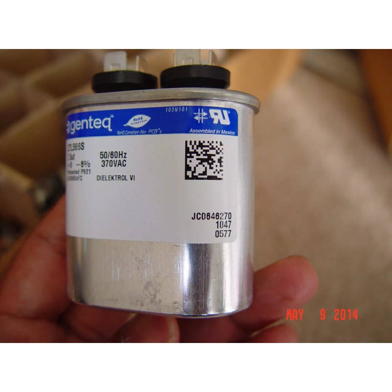GE Capacitor Oval 7.5uf 370v volt VAC Blower Fan Motor