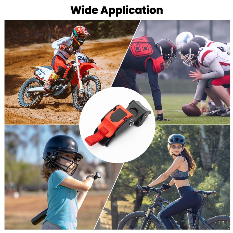 RMISODO 4 Pieces Motorcycle Helmet Buckles Clip Plastic Motor Bike