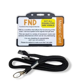 FND Awareness Medical Card with Lanyard - Hidden Disability Awareness