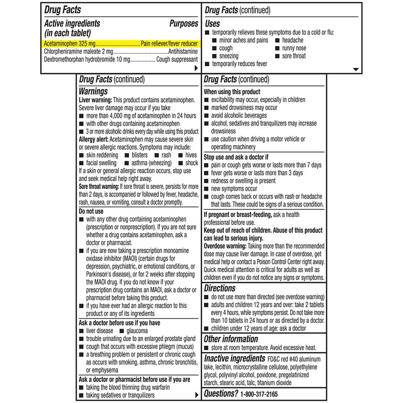 Coricidin Hbp Maximum Strength Flu, 10 Count