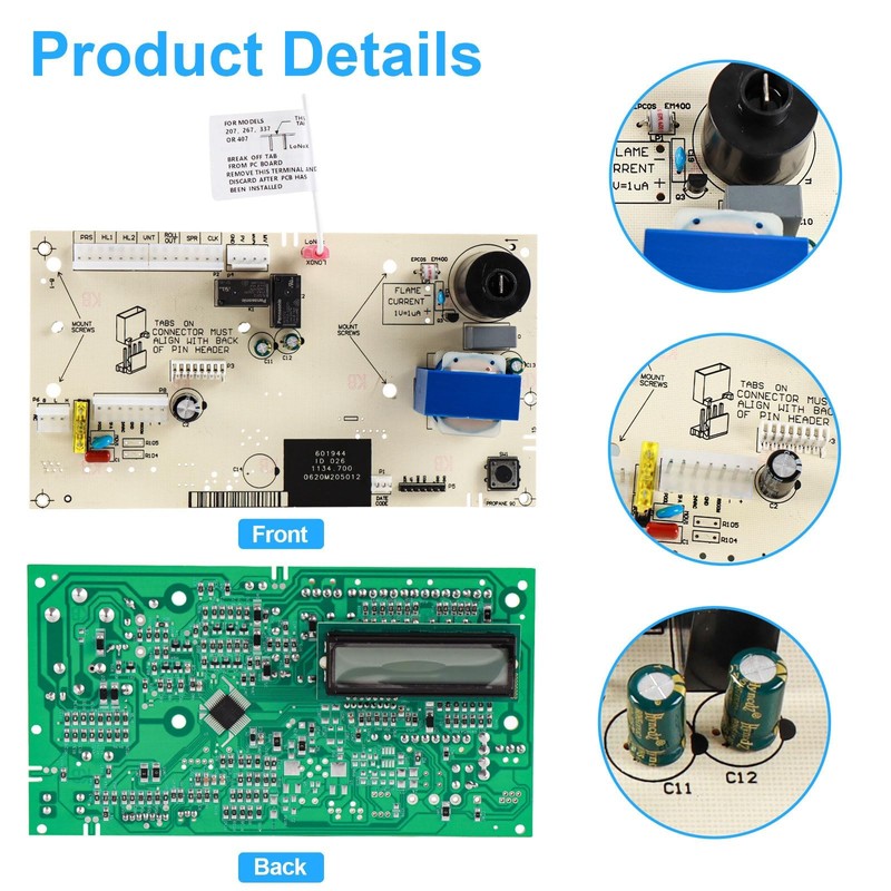 PC Board Control Compatible with Raypak Digital Gas Heater Replacement