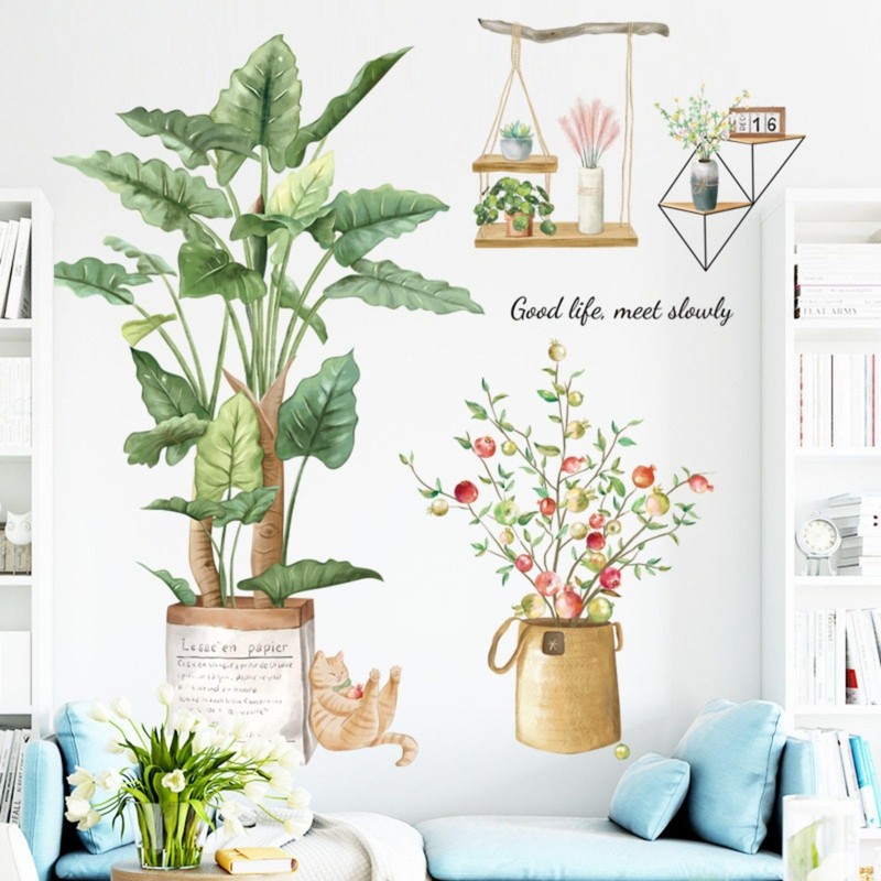 House Plants Wall Sticker Removable Wallpaper Sticker Wall Decal Wall