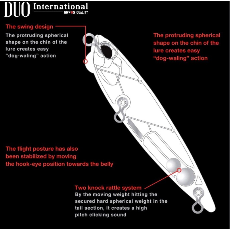 DUO International Topwater WTD Lure Realis PENCIL 110SW Limited