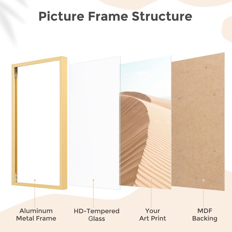 FLYJOE 4x9 Aluminum Picture Frame - 4 x 9 Business