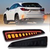 PGTOPONE LED Rear Bumper Reflectors Light Fog Brake Tail Lamps
