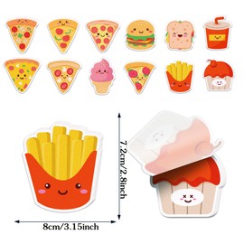 Pizza Sticky Notes, 240 Pages Cute Pizza Self Adhesive Memo Pad Pizzas Sticky Note Self Stick Notes Memo Pads for Home, School, Office -12 Designs