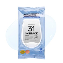 VT COSMETICS Smooth Skin Pack (100 sheets), Quick & Easy Makeup Booster, Instant Cooling & Hydrating, Skin Tightening with Retinol, Gently Exfoliating, Korean SkinCare