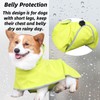 Luccalily Dog Rain Jacket with Hood for Small Medium Dog,Waterproof