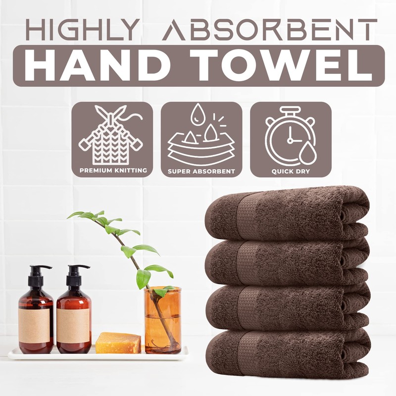 Towelogy® 2 Piece Set - Hand Towels for Bathroom 100%