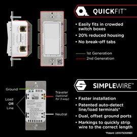 Enbrighten Z-Wave Plus Fan Control, Works with Alexa, Google Assistant, 3-Way Compatible, ZWave Hub Required, Repeater/Range Extender, Smart Ceiling Fan Control, Smart Switch, White & Almond, 14314