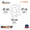 Truper Protector Solar Plegable Para Casco, Naranja 100353