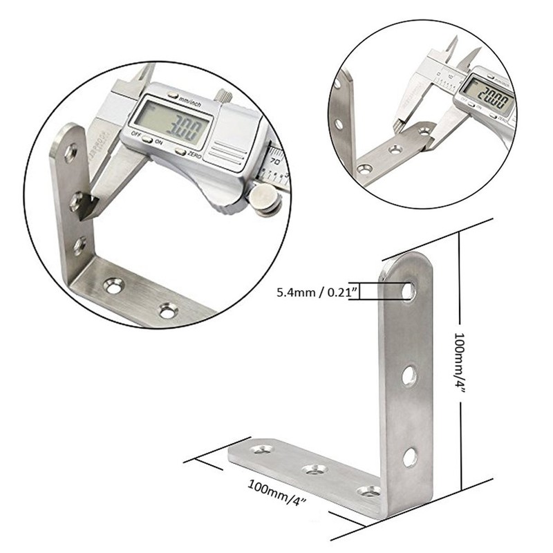 Deezio Stainless Steel Heavy Duty Corner Brace Joint Angle Bracket