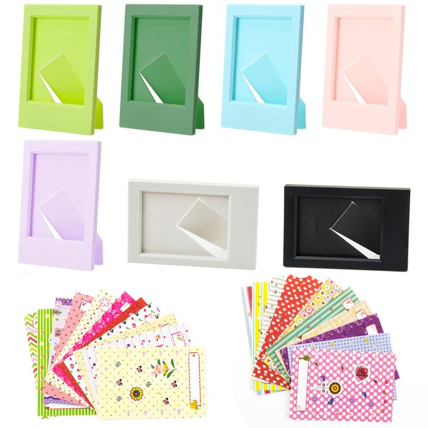 SevenFish 7pcs Picture Frames, Mini Instant Photo Frames with 20