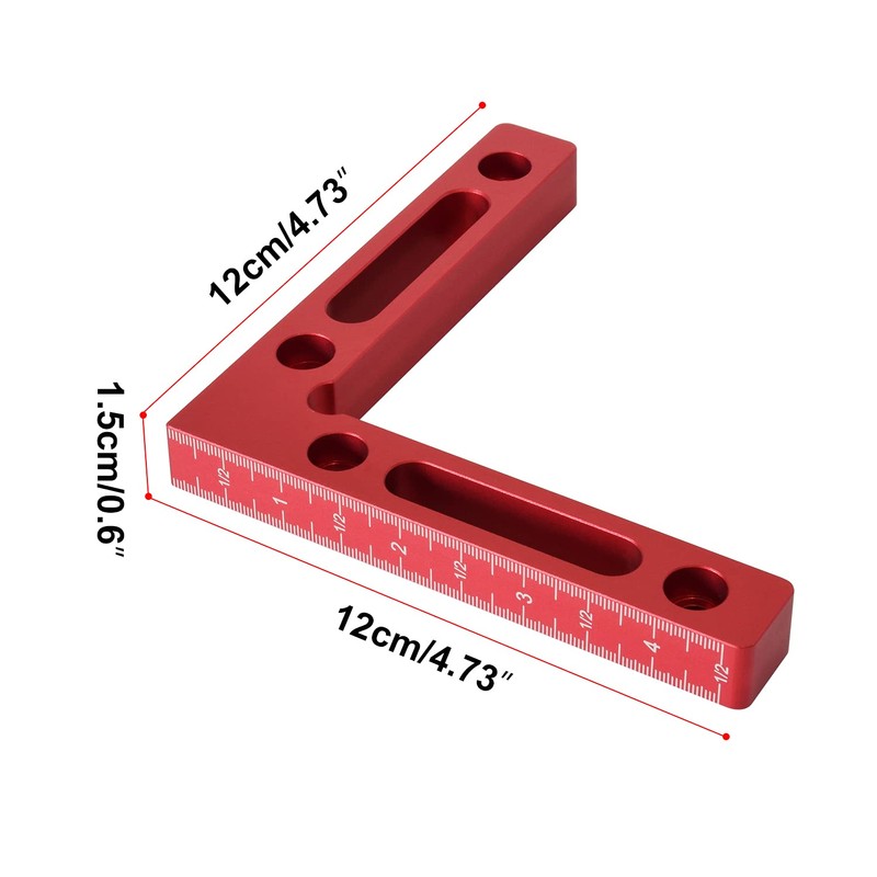 Mocoum Aluminium Alloy 90 Degree Positioning Squares 4.7" x 4.7"(12x12cm)