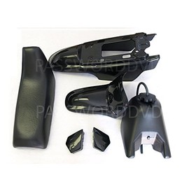 YAMAHA PW50 PW 50 PLASTIC SEAT GAS TANK FAIRINGS KIT - Black