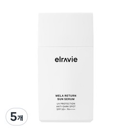 Partner_Reference Elravie Mela Return Spot Pore Care Sun Serum SPF50+ PA++++ 5 pieces 50ml / 엘라비에 멜라리턴 기미 모공 케어 선세럼 SPF50+ PA++++ 5개 50ml