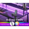 ODK 55 Inches Gaming Desk with LED Lights, Computer Desk