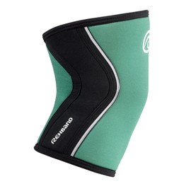 Rehband Knee Support for Weight Training, Knee Support for Cross Fit and Heavy Training, Knee Sleeve Made of 5 mm Neoprene, Available in Many Colours and Sizes, Unisex, Colour: Emerald Green/Black, Pack of 1, Size: L