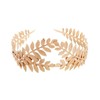 Women's elegant and fashionable leaf crown headband hair accessory (Golden,
