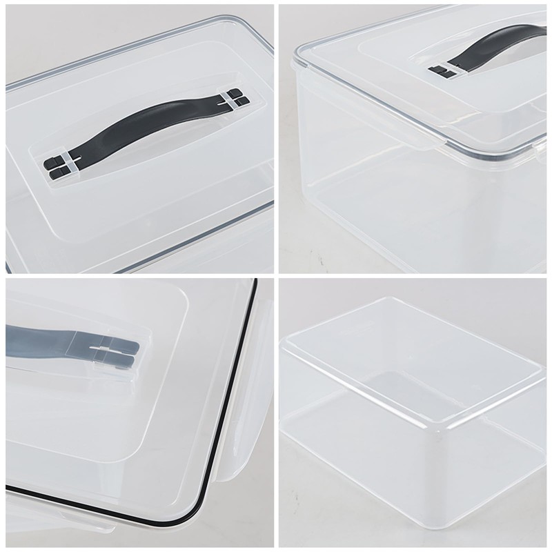 Eagrye 15 L Rectangular Plastic Clear Airtight Food Storage Containers