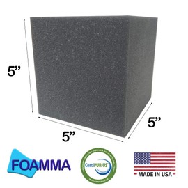 Foamma Charcoal Foam Pit Cubes/Blocks 5” x 5” x 5” 50 Pack for Gymnastics, Freerunning and Parkour Courses, Skateboard Parks, BMX, Trampoline Arenas