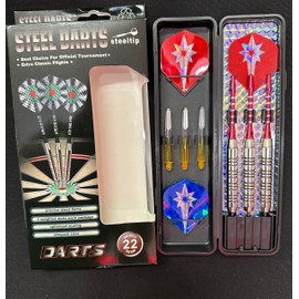 Toysrex 23G Steel Darts Steel Tip Dart Set With Case