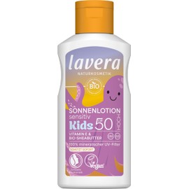 lavera Sensitive Kids Sun Lotion SPF 50 - Sun Cream for Children - Without Chemical UV Filters - for Sensitive Skin - Waterproof - Vegan - Natural Cosmetics - 100 ml