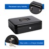 Cash Box with Money Tray and Lock, Large Money Box