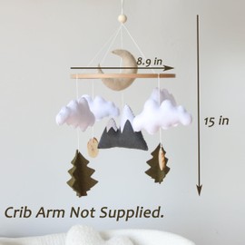Woodland Mobile for Crib Animal Baby Mobile for Crib Woodland Crib Mobile for Boys Forest Baby Mobile for Bassinet