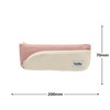 Pencil Case, Two-Tone Pencil Case, Slim, 6 Colors, Dull Pink,