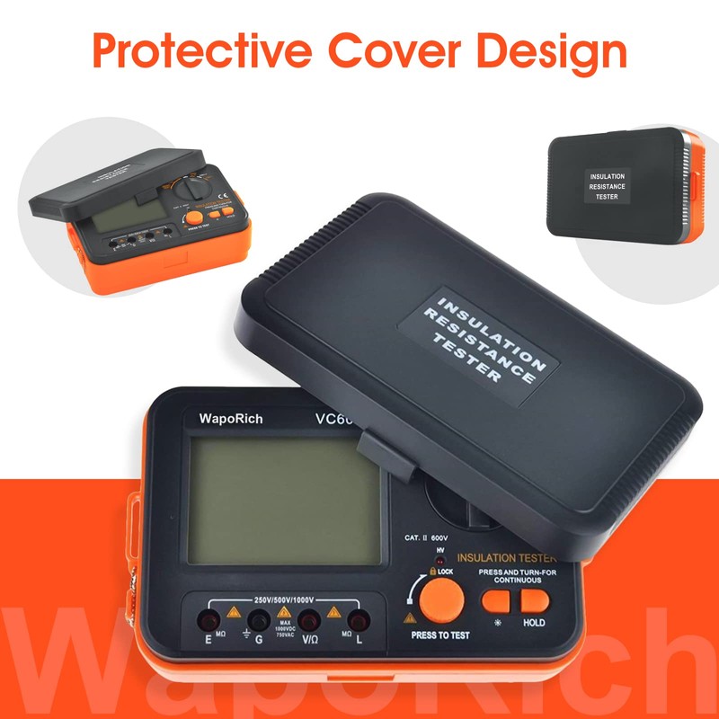Digital Insulation Resistance Tester Megohmmeter Meter DCV ACV Megohm Meter